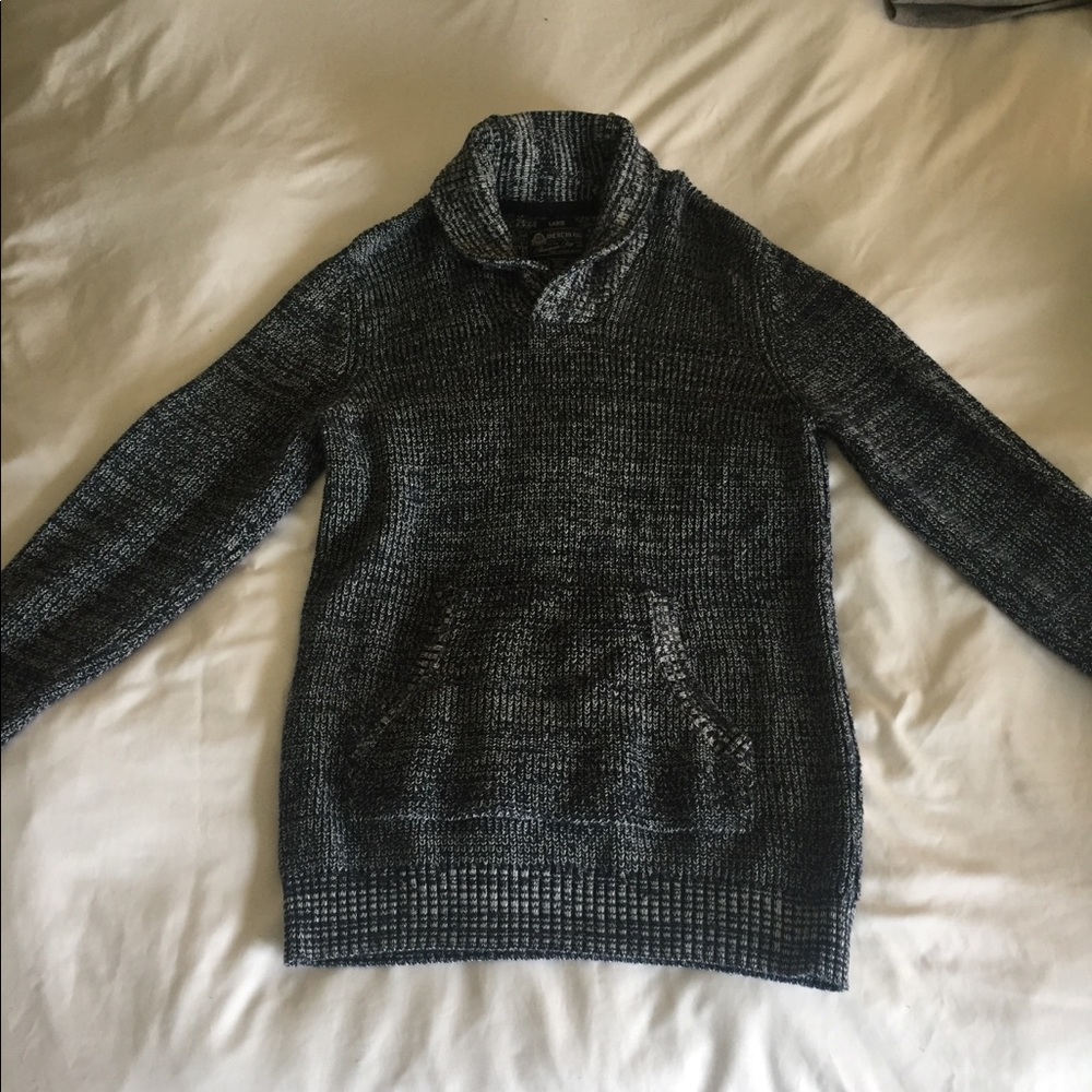 American Rag Black and Gray Turtleneck Sweater